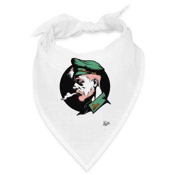 Der müde rauchende Seemann - Bandana - Weiß - Vorne
