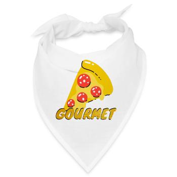Gourmet-Pizzastücke Grafik Gourmet Pizza Slice - Bandana - Weiß - Vorne