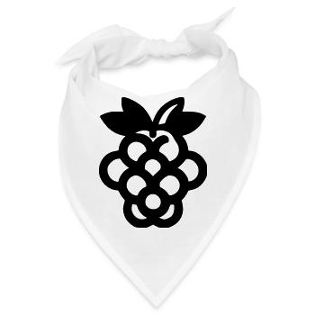 Trauben - Bandana - Weiß - Vorne