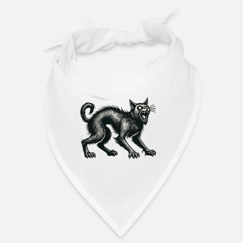 Chat sorcière noir effrayant Chat effrayant Bandana