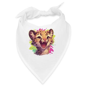 Leoparden Leopard - Bandana - Weiß - Vorne