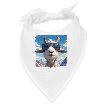 Alpine Goat Bergziegen Bergziege - Bandana - Weiß - Vorne
