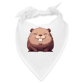 Beaver Bieber - Bandana - Weiß - Vorne
