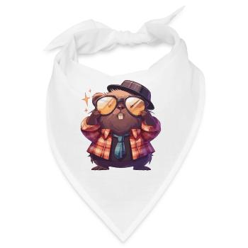 Beaver Bieber - Bandana - Weiß - Vorne