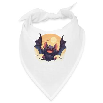 Bat Fledermäuse Fledermaus - Bandana - Weiß - Vorne