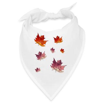 Absolutes Highlight Herbst Blätter - Bandana - Weiß - Vorne