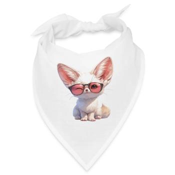 Fennec Fox Fennek Füchse Fennek Fuchs - Bandana - Weiß - Vorne