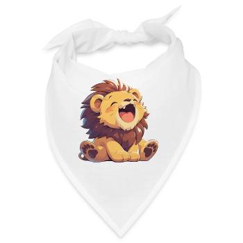 Lion Löwen Löwe - Bandana - Weiß - Vorne
