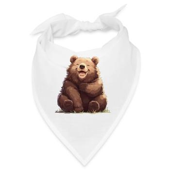 Bear Bären Bär - Bandana - Weiß - Vorne