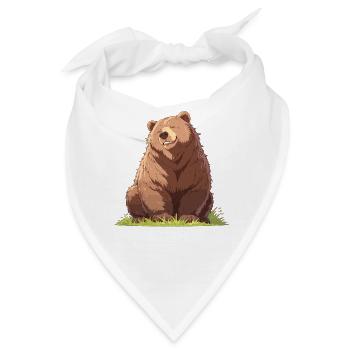 Bear Bären Bär - Bandana - Weiß - Vorne