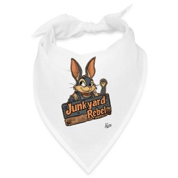 Dieser Hase ist der Schrottplatz-Rebell im Ort - Bandana - Weiß - Vorne