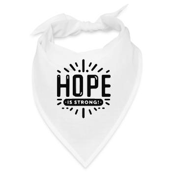 Die Hoffnung ist groß - Bandana - Weiß - Vorne