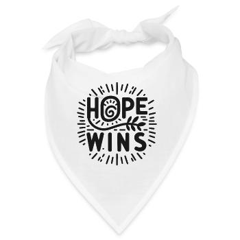 Die Hoffnung gewinnt - Bandana - Weiß - Vorne