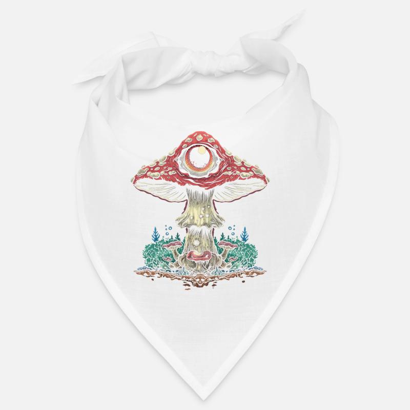 Cottagecore Weirdcore Aesthetic Mushroom Eyeball C Bandana