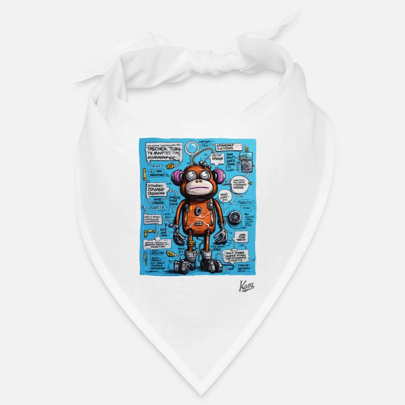Singe robot drôle et funky Bandana