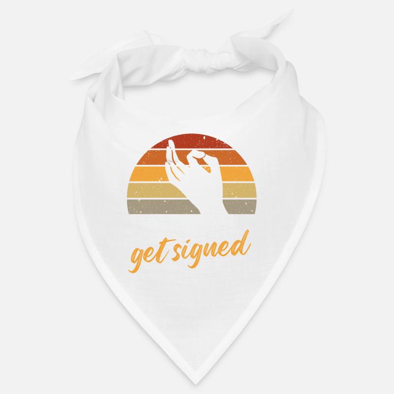 prepare to get signed Design for a asl interpreter Bandana
