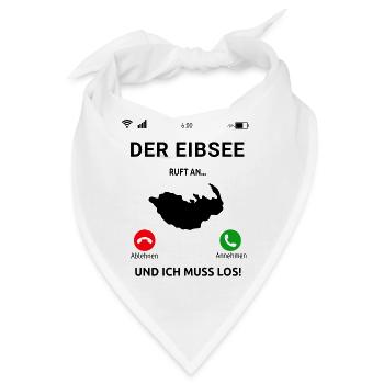 Eibsee Garmisch-Partenkirchen Bayern Urlaub - Bandana - Weiß - Vorne