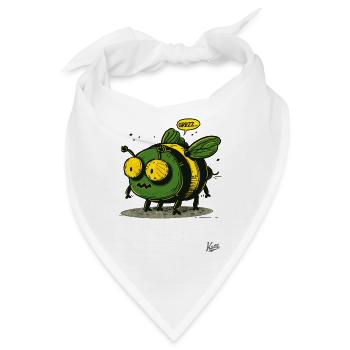 Die coole und hässliche Hummel-Rummel-Biene - Bandana - Weiß - Vorne