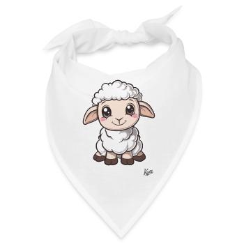 Süßes kleines Schäfchen - Bandana - Weiß - Vorne