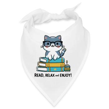 LESEN, ENTSPANNEN UND GENIESSEN - Bandana - Weiß - Vorne