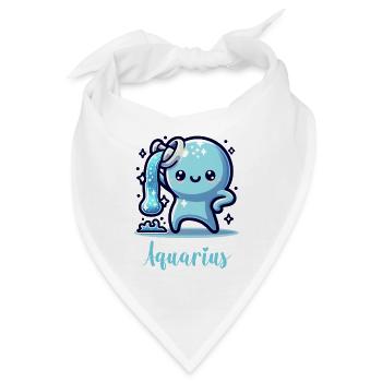 Süße Aquarius Sternzeichen Astrologie - Bandana - Weiß - Vorne
