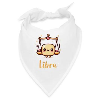 Süße Libra Sternzeichen Astrologie Geschen - Bandana - Weiß - Vorne