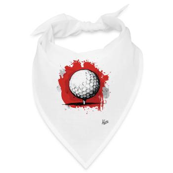 Golfball das Golfen - Bandana - Weiß - Vorne