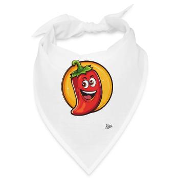 Hallo! Lustige scharfe Pepperoni - Bandana - Weiß - Vorne