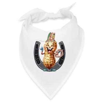 Erdnuss Hufeisen Wilder Westen Western Ureinwohner - Bandana - Weiß - Vorne