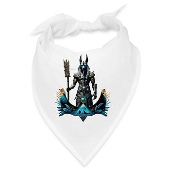 Anubis, der Gott der Toten. - Bandana - Weiß - Vorne