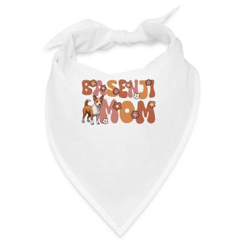 Basenji Groovy Basenji Mom - Bandana - Weiß - Vorne
