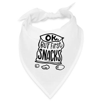 Snack Feinschmecker Essensliebhaber - Bandana - Weiß - Vorne