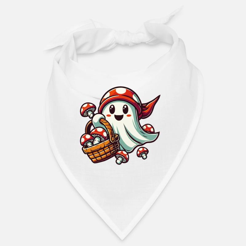 Mushroom Picker Ghost Funny Halloween Design Bandana