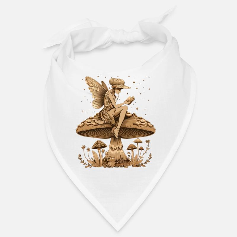 Cottagecore esthétique fée livre champignon sorcière fée Bandana