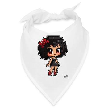 Pixel Chibi: Süße Burlesque-Babe - Bandana - Weiß - Vorne