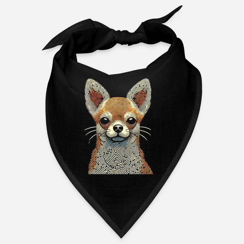 Empreinte digitale Chihuahua Bandana
