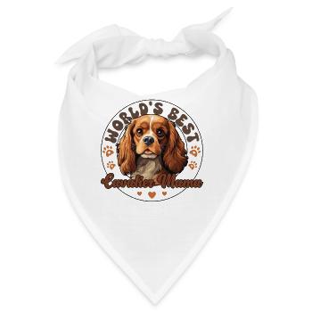 Cavalier King Charles Spaniel Dog Cavalier Mama - Bandana - Weiß - Vorne