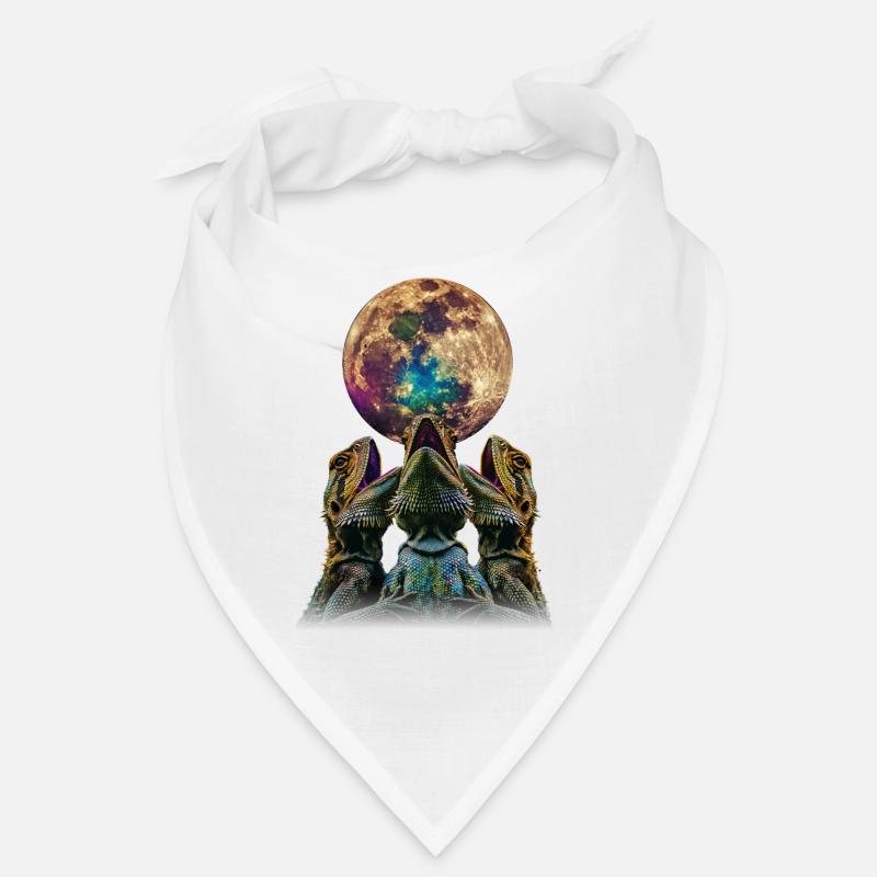 Bearded Dragon Lizard Howling Moon Bandana