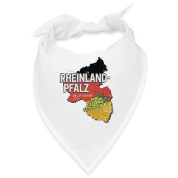 Rheinland-Pfalz Deutschland Bundesland Souvenir - Bandana - Weiß - Vorne