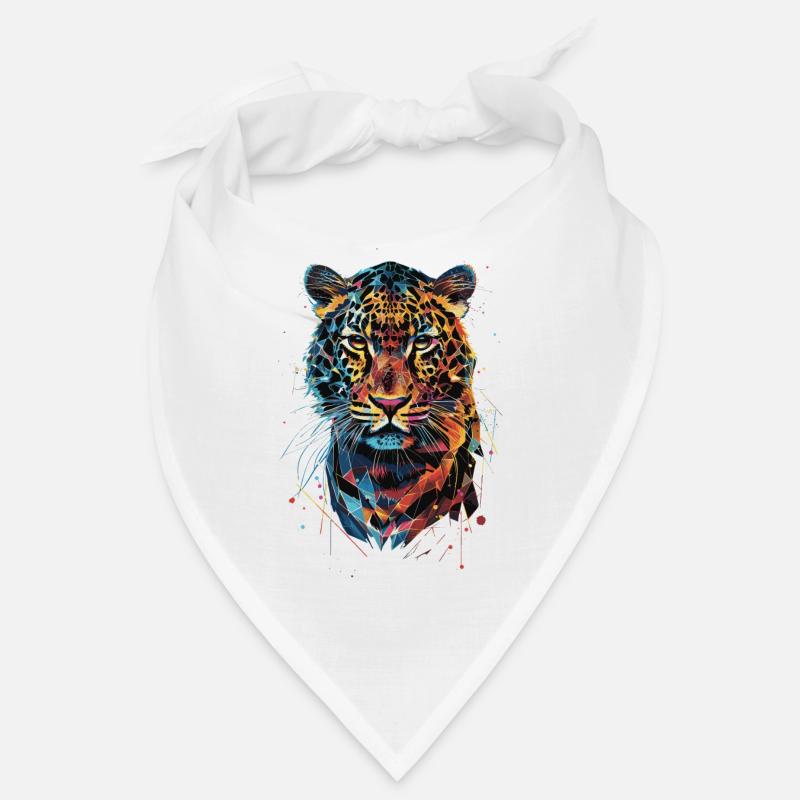 Léopard - Bandana - blanc