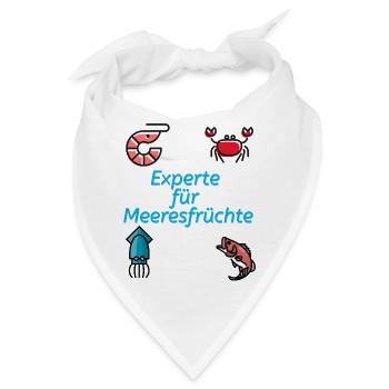 Experte für Meeresfrüchte - Bandana - Weiß - Vorne