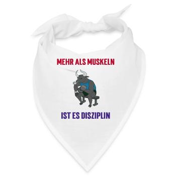 Mehr Als Muskeln, Ist Es Disziplin - Bandana - Weiß - Vorne