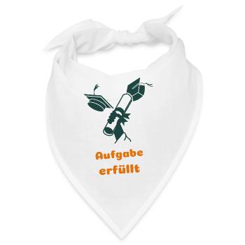 Aufgabe erfüllt - Bandana - Weiß - Vorne