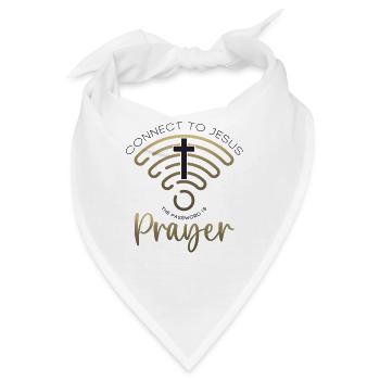 Connect to Jesus, the Password is Prayer - Bandana - Weiß - Vorne