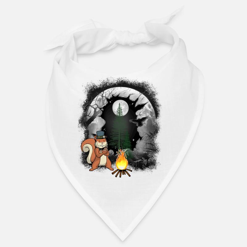 Feu de camp Habitants de la forêt Écureuil Lune Bandana