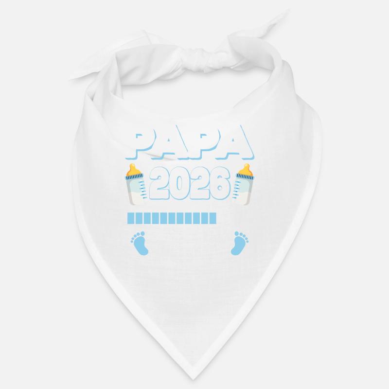 Papa 2026 Loading Mama Papa Eltern Sohn Tochter - Bandana - Weiß