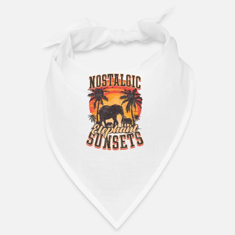 Elephant Nostalgic Elephant Sunsets Bandana