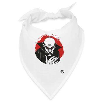 Horror gruseliger Nosferatu Vampir - Bandana - Weiß - Vorne