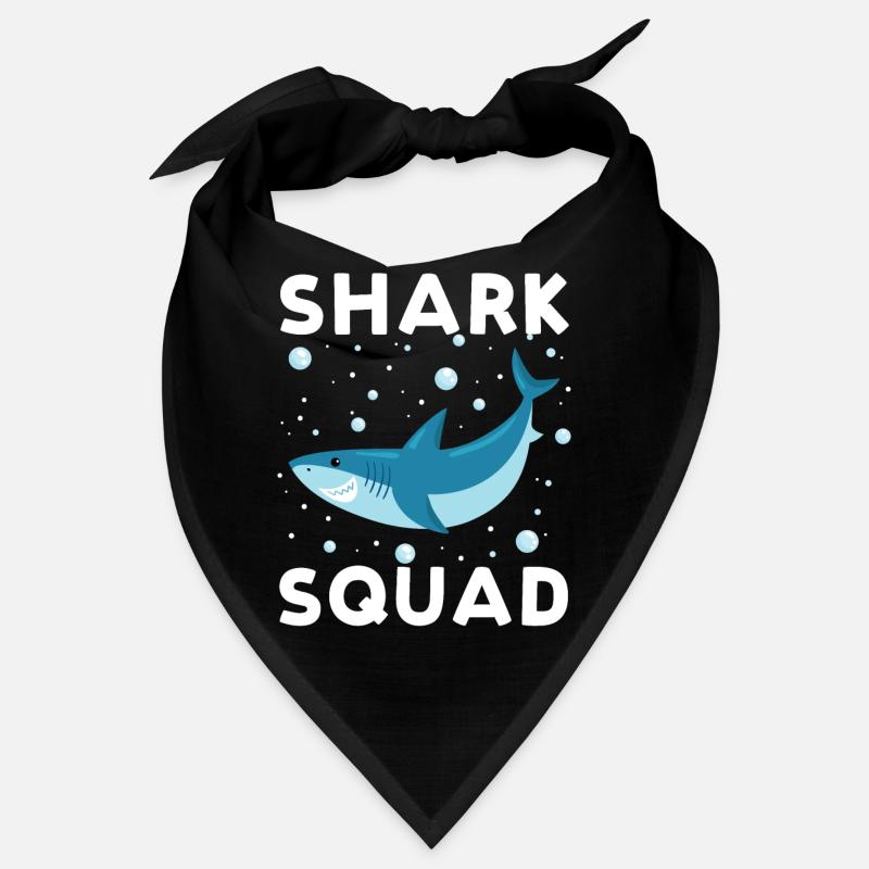 Cool Shark Squad with Surfboard Summer Vibes Bandana