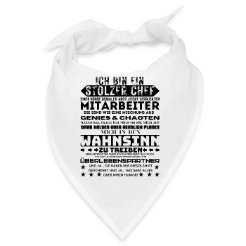 Stolzer Chef Von Verdammt Tollen Mitarbeitern - Bandana - Weiß - Vorne